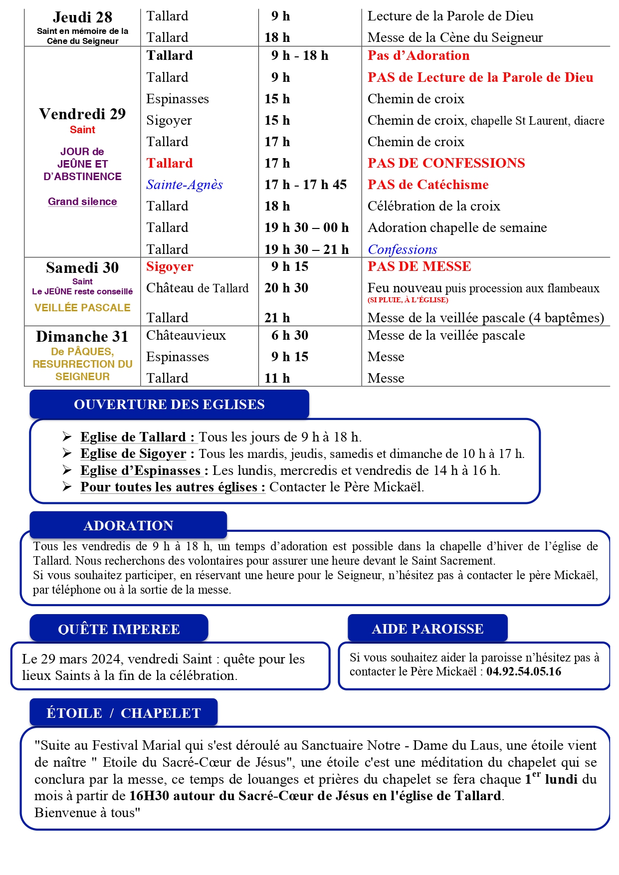 Annonces Paroissiales Du 1er Au 31 Mars 2024 - Paroisse De Tallard ...